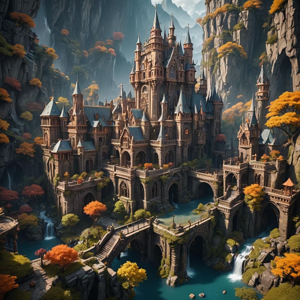 Fantastical Matte Painting in Deep Color