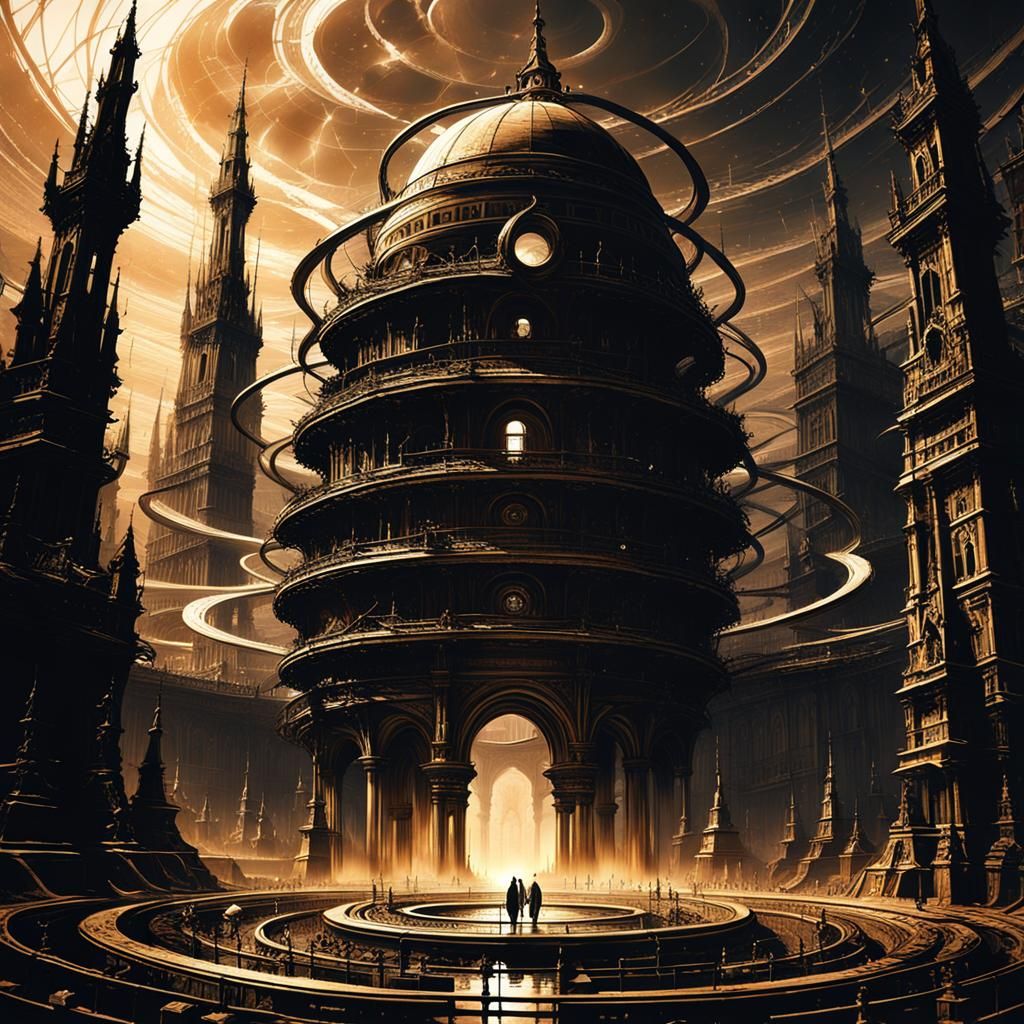 Dystopian World in Saturn's Rings: Surreal Sci-Fi