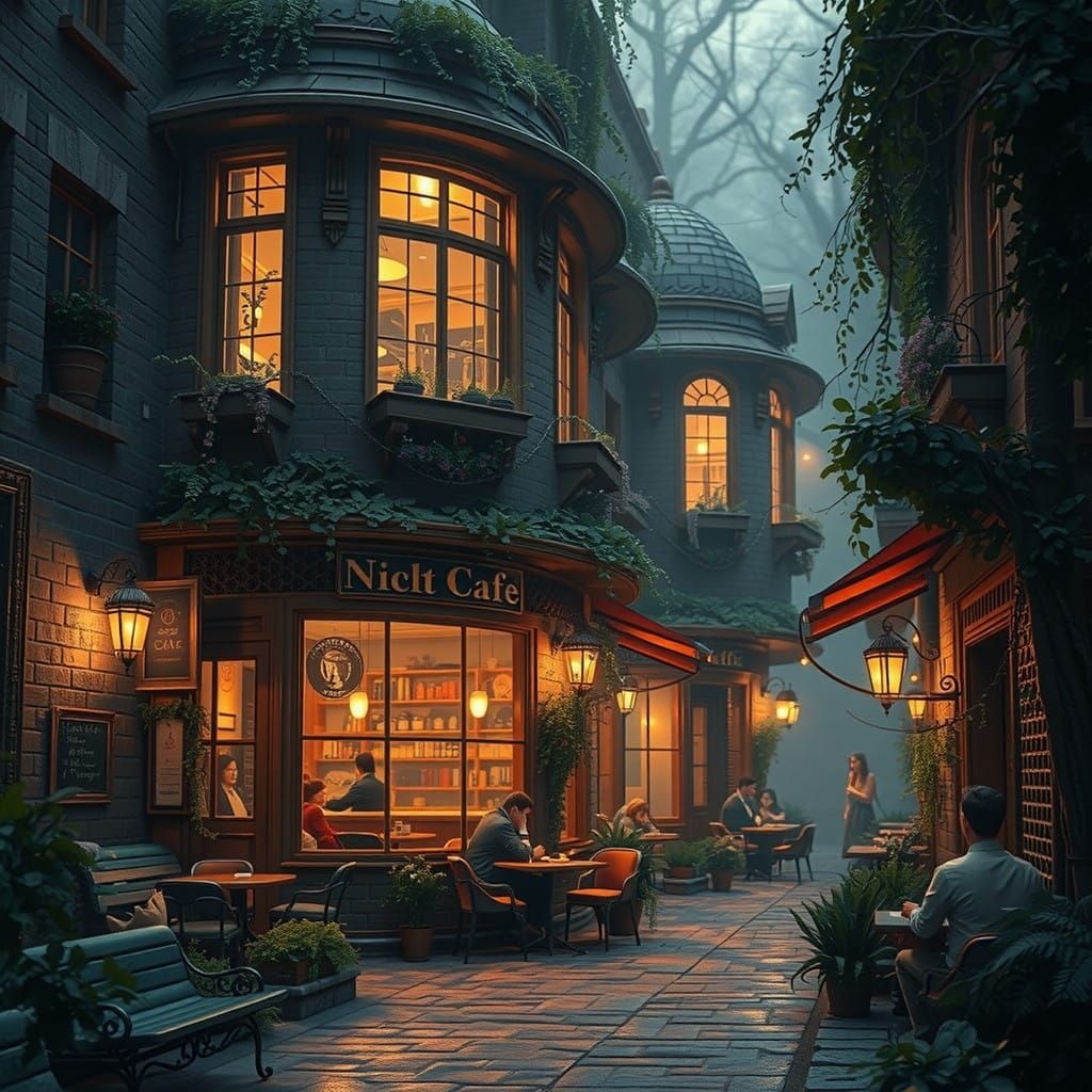 Cozy Night Cafe Radiates Warmth and Community