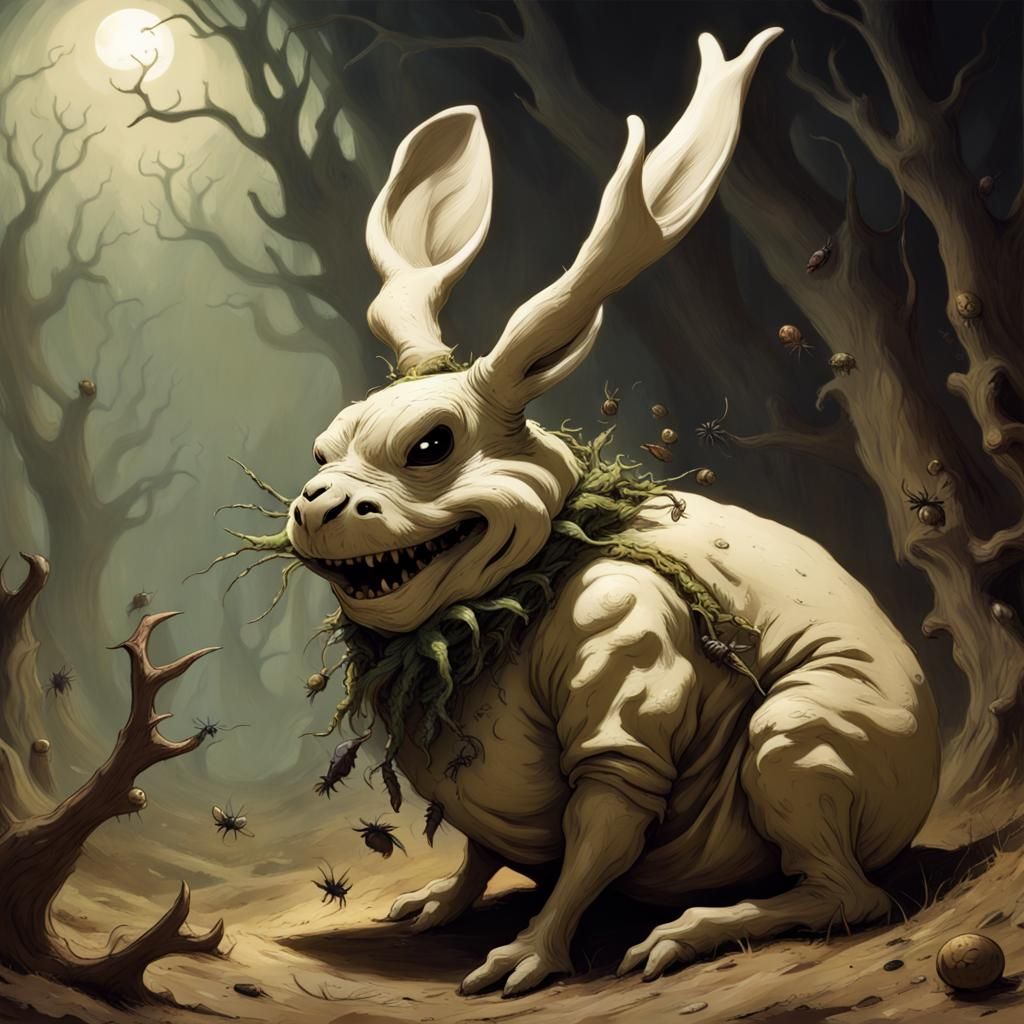 Creepy Oogie Boogie Jackalope, Insect-Infested Disney Horror