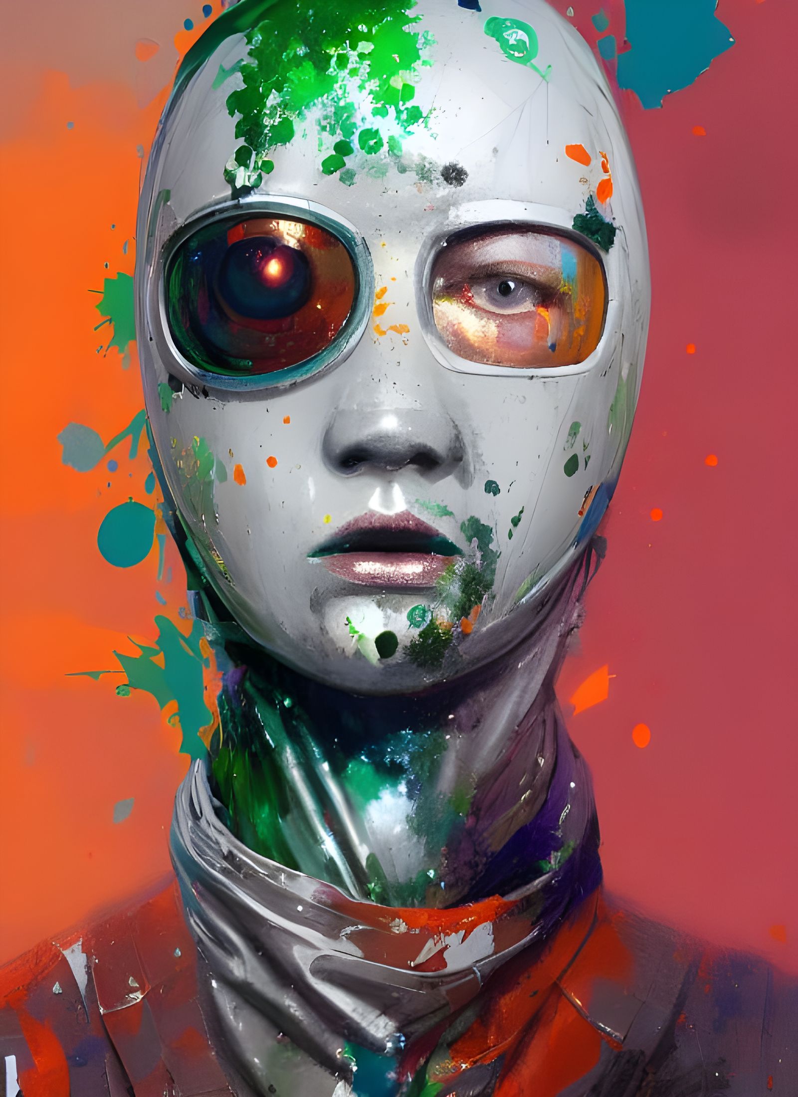 Hazmat Suit Portrait in Cel-Shaded Style