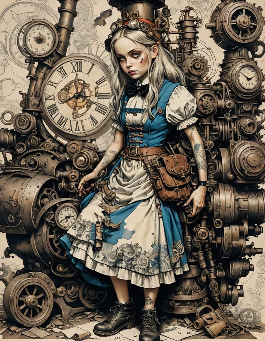 Post-Apocalyptic Alice in Wonderland with Steampunk Engine
