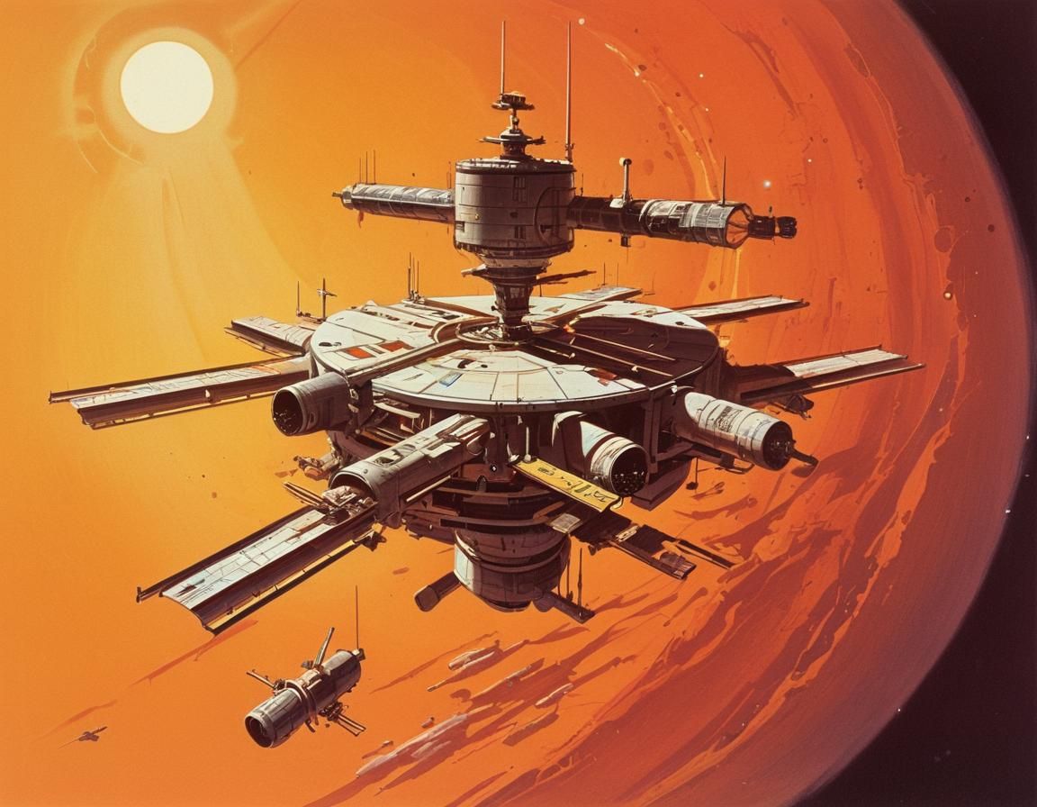 Roger Dean Illustration of a Space Station