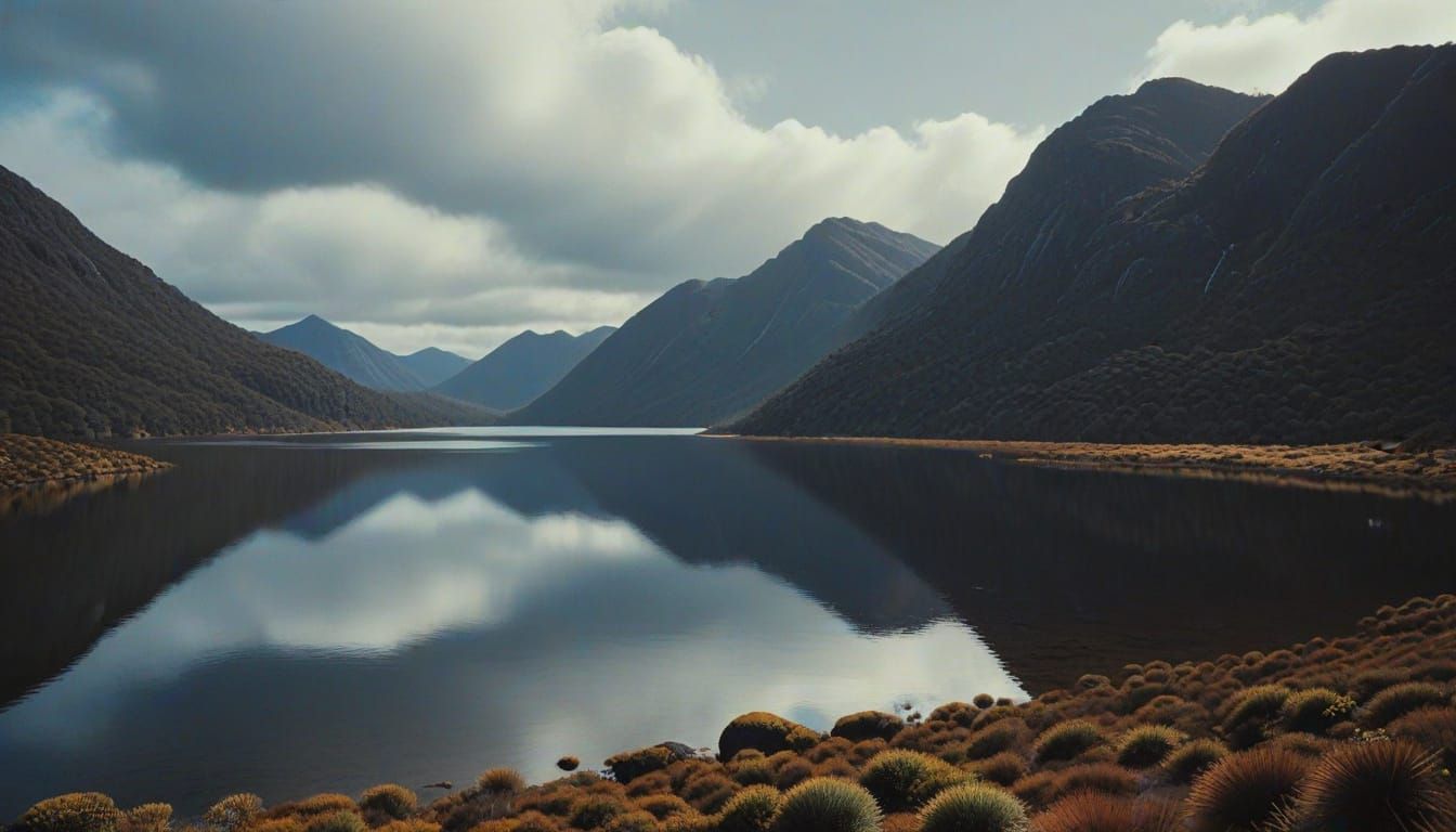 Epic Cinematic Lake Pedder Landscape