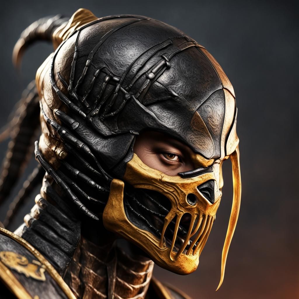Mortal Kombat Scorpion: Detailed Close-Up