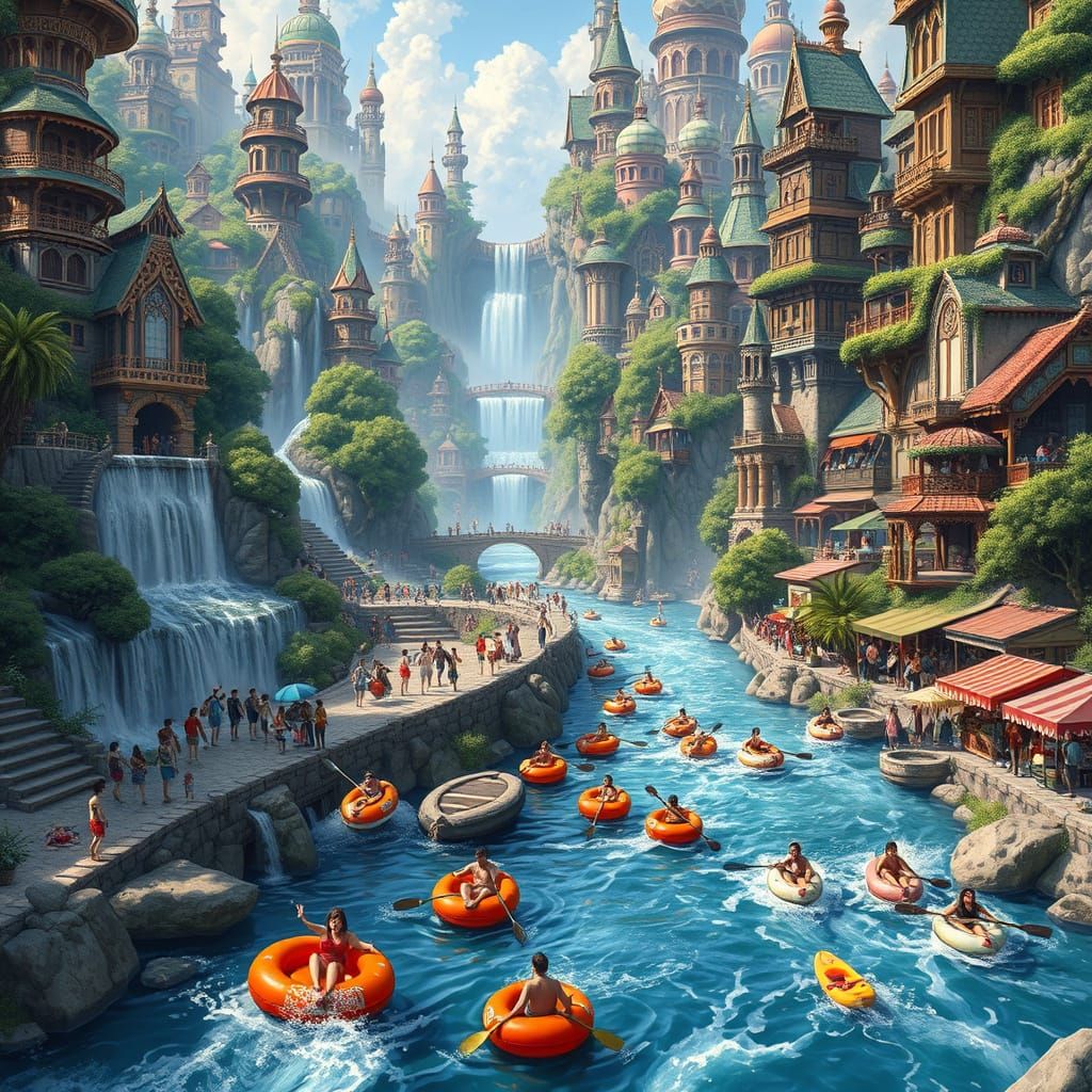 Whimsical Fantasy Metropolis