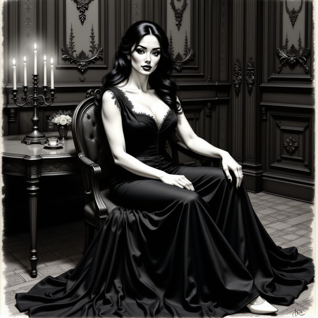 A portrait of a beautiful woman