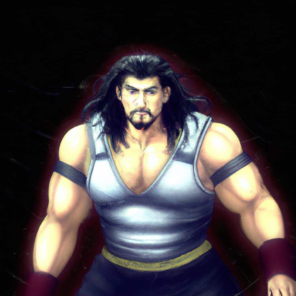 Roman Reigns as Hugo: Cel-Shaded Fighter Concept