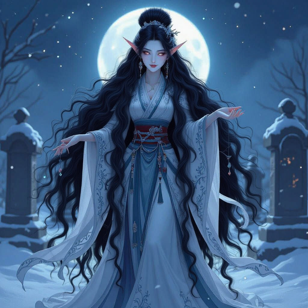 Frostfell Dhampire Elf's Graveyard Dance