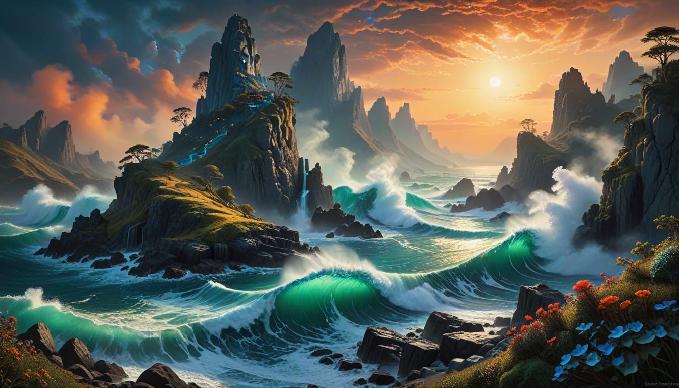 Fantasy Surrealism Masterpiece: Hyperdetailed 8K Oil Paintin...