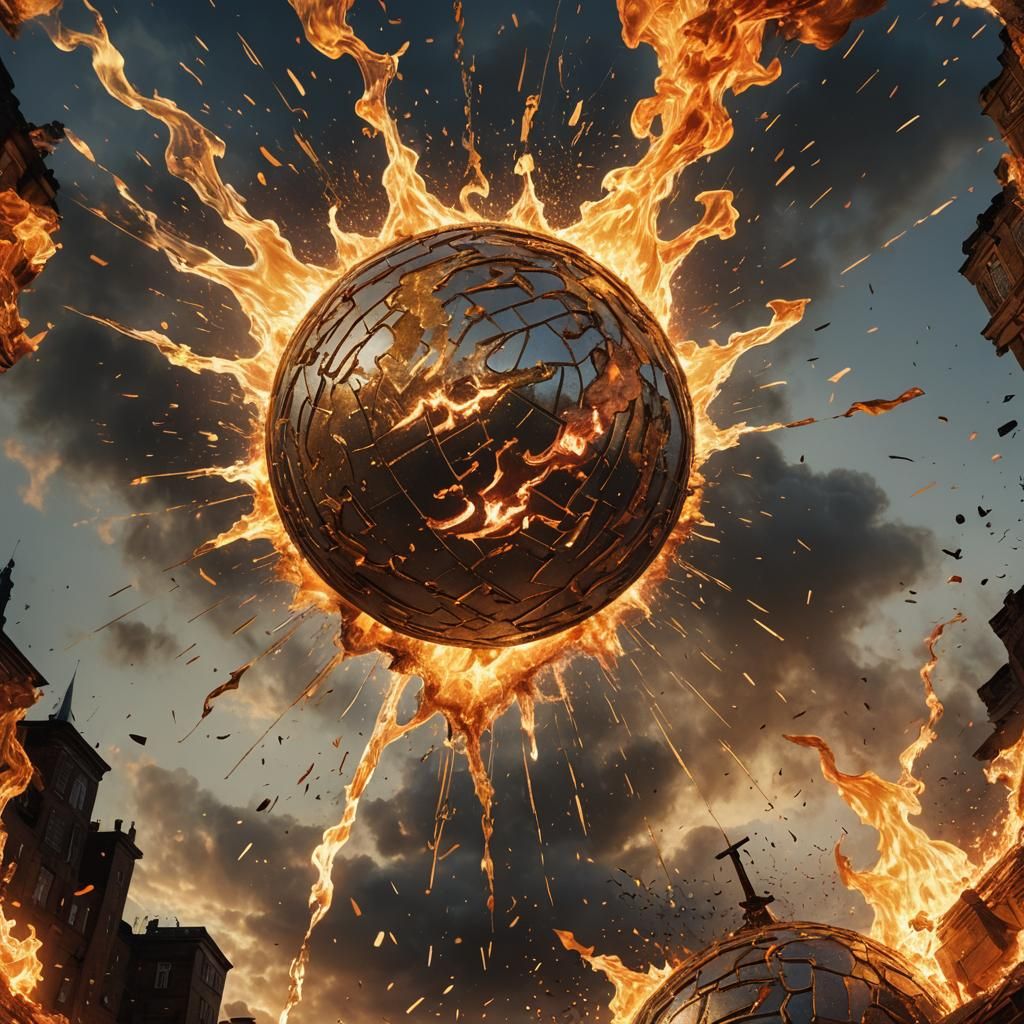 Blazing Fireball Ascends in Dramatic Splash Art