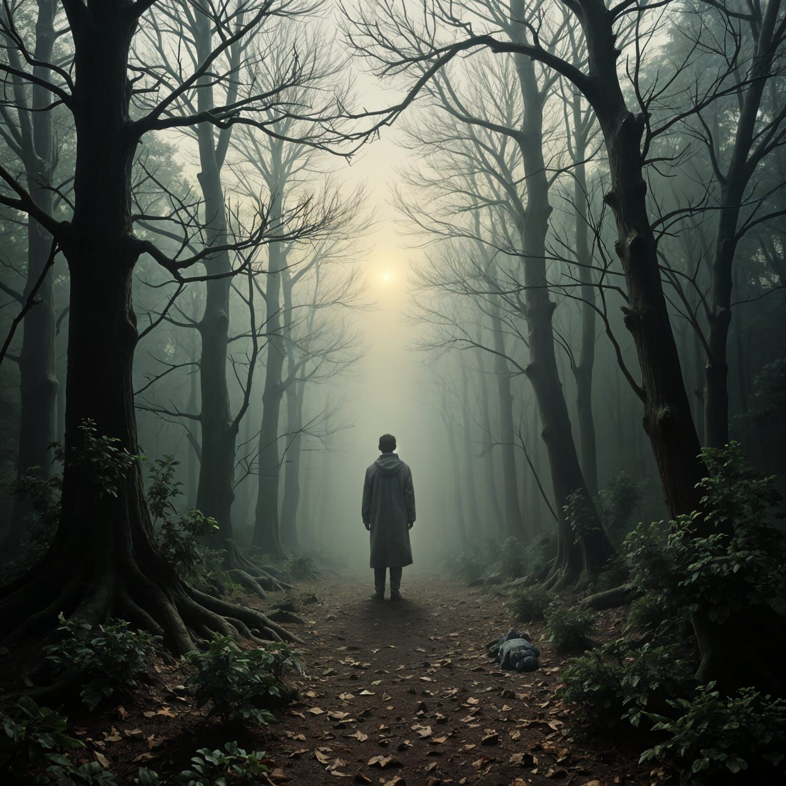 Bittersweet Reflections of Enduring Grief in Muted Cyberpunk...