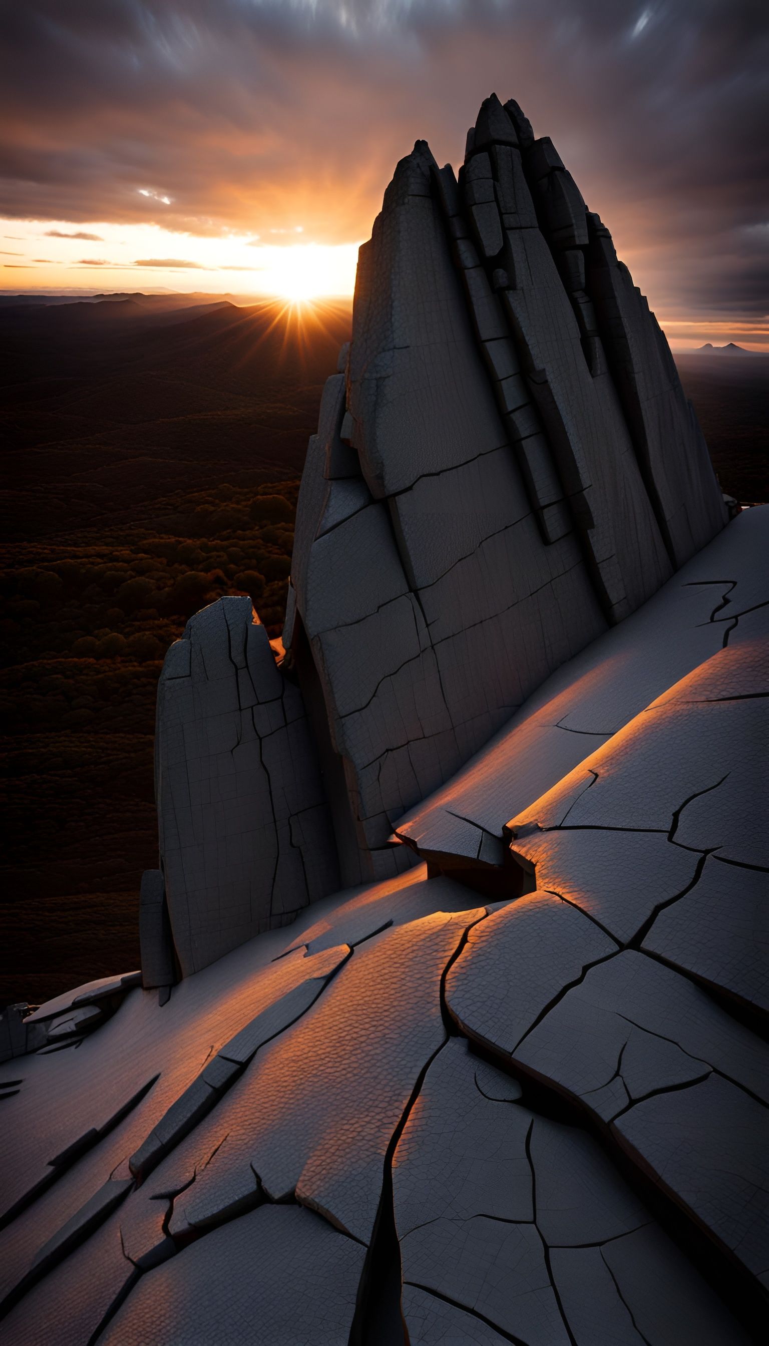 Last Light on a Cracked Creche