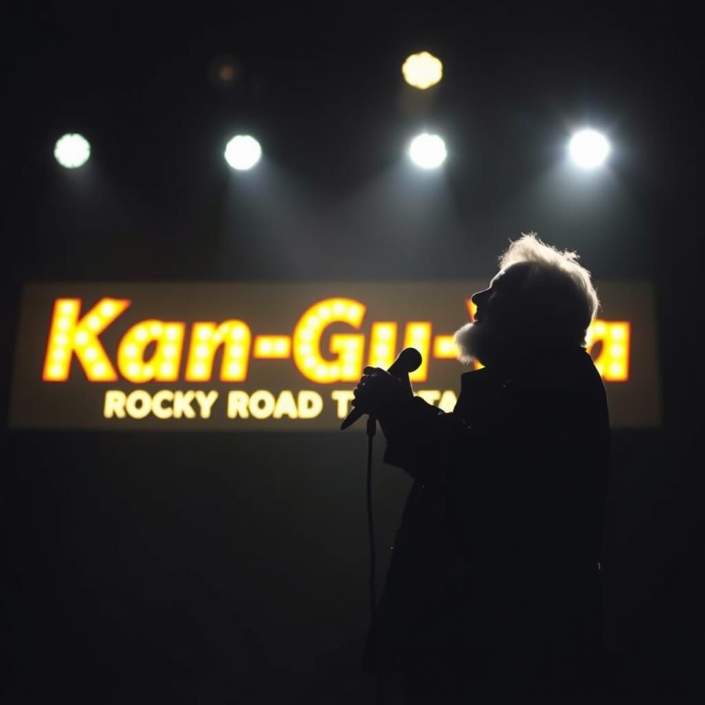 Kenny Rogers Silhouette Sings Retro Country Rock