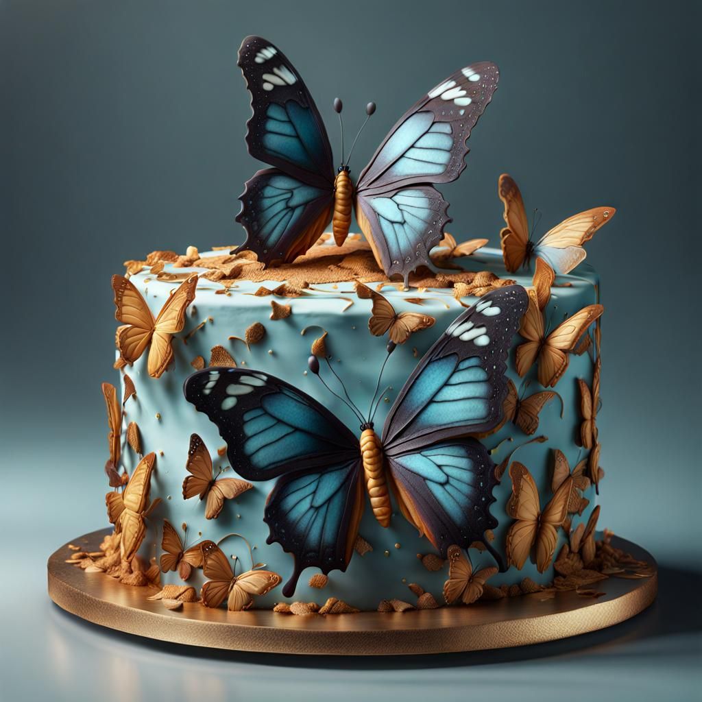 Beautiful butterfly cake 🦋