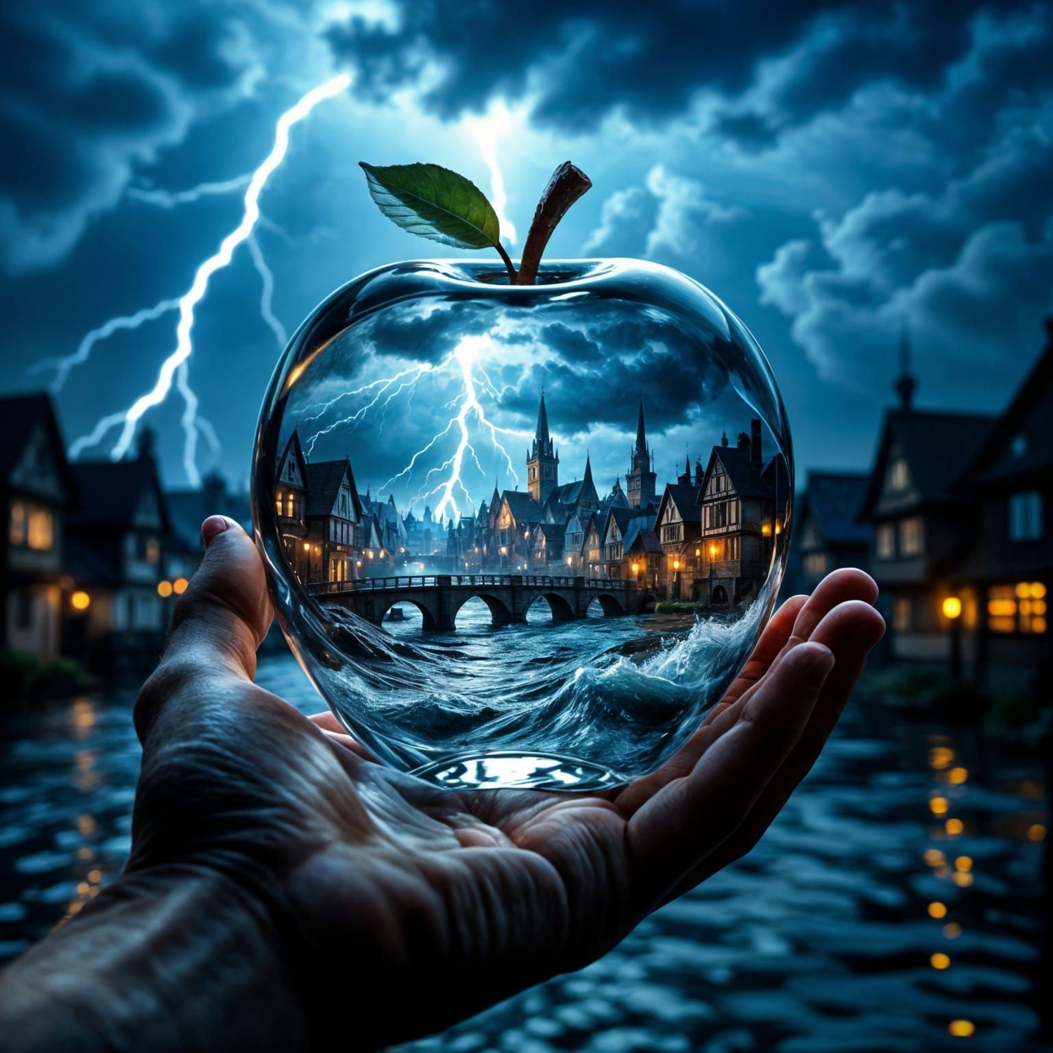 Crystal Apple Reveals Flooded Medieval Town