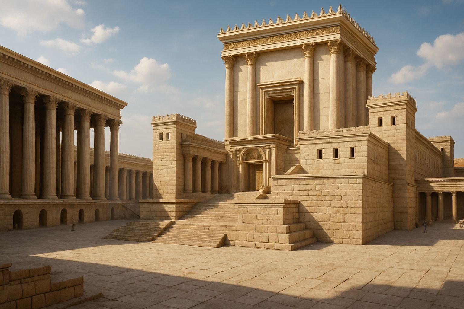 Majestic Second Temple in Jerusalem: Realistic Ancient Archi...
