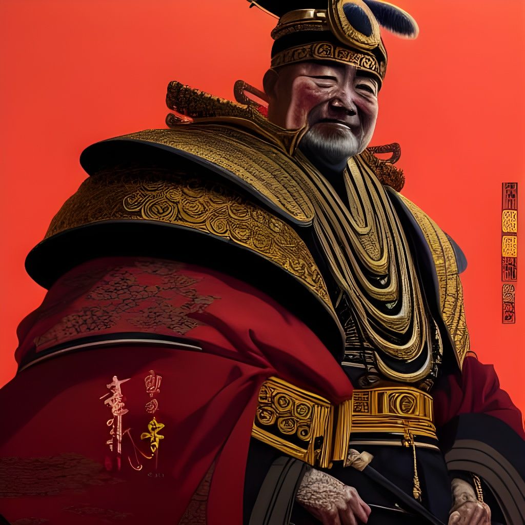 Hyper-Detailed Portrait of Japanese Emperor