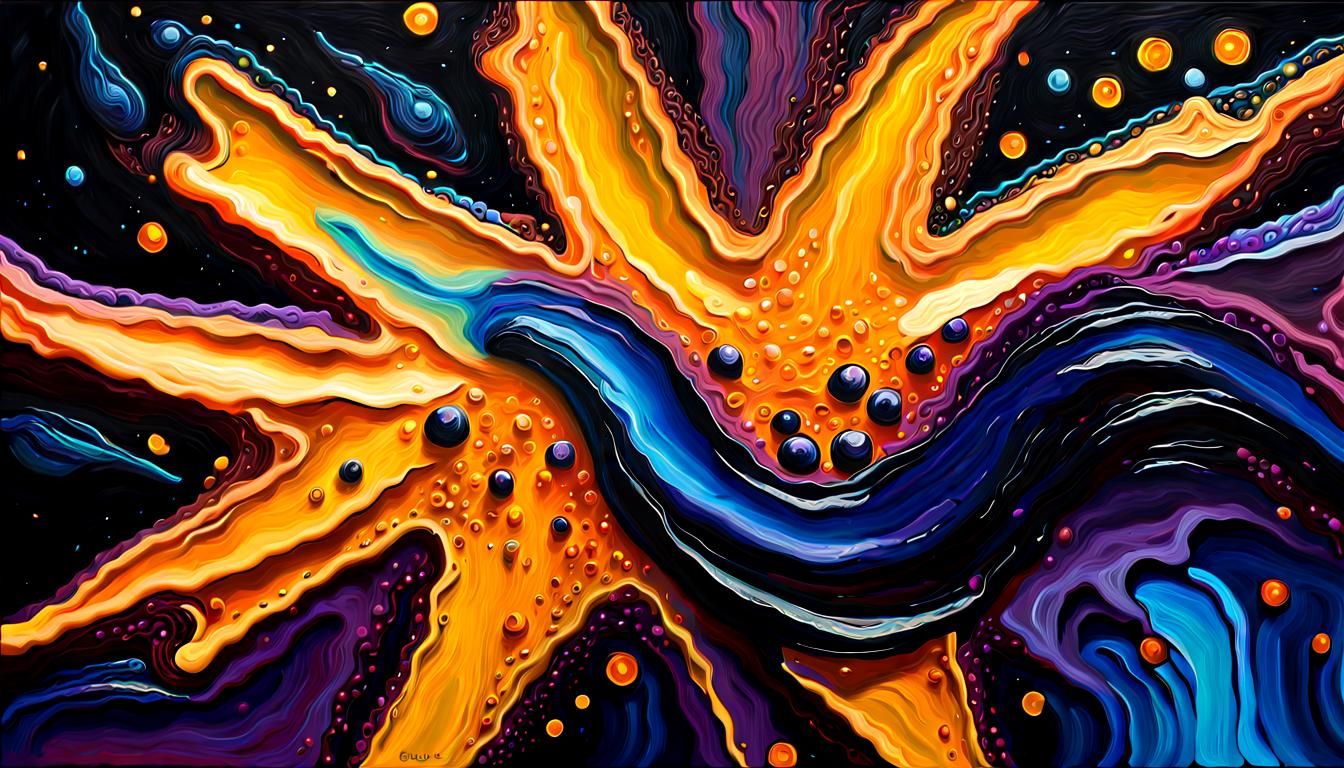 Spice Drop Star in Impasto Oil Painting