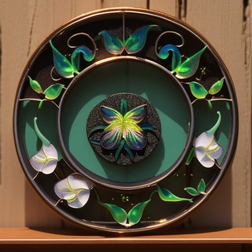 Ethereal Moon Garden at Night: Art Nouveau