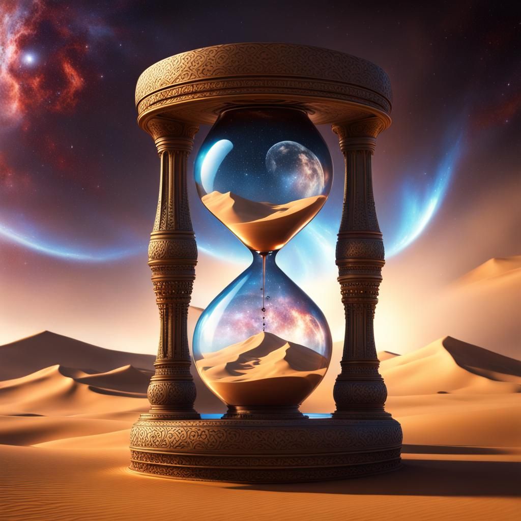 Hourglass Universe and Digital Matrix in Desert