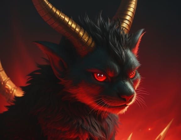 Fantasy Imp Concept Art with Glowing Eyes