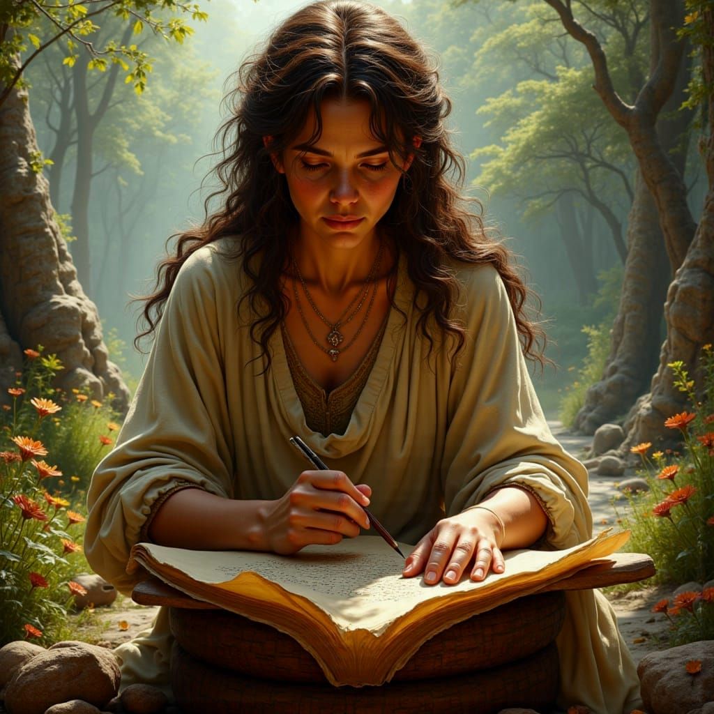 Calliope Muse of Epic Poetry in High Fantasy Style