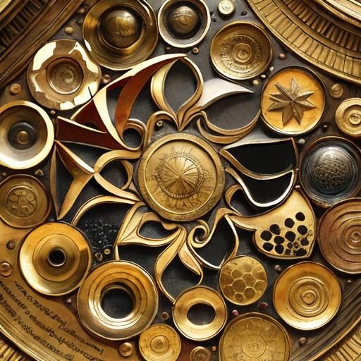 Geometric Abstract of Plants and Leaves in White