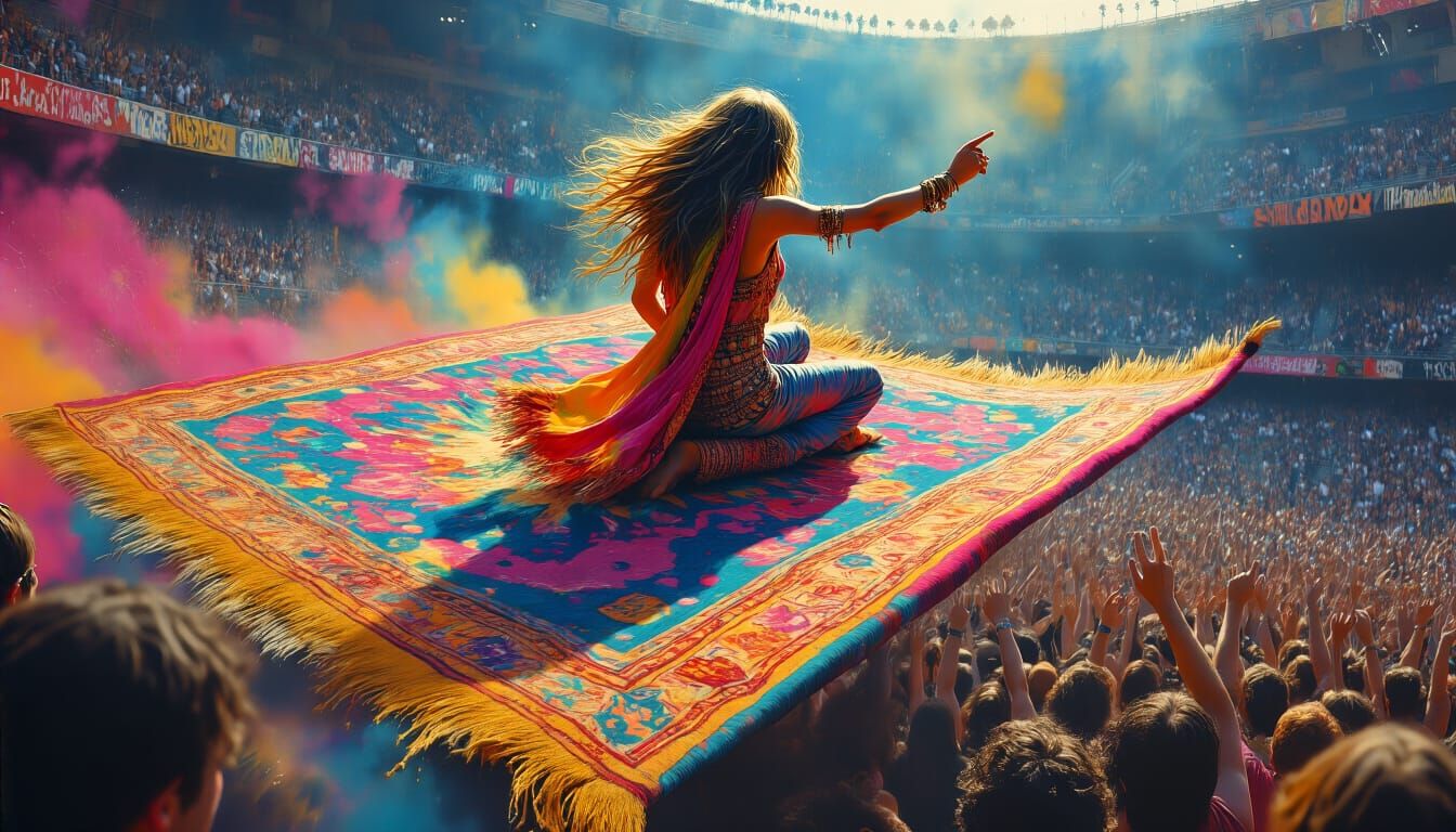 Rock Band's Magic Carpet Ride in Graffiti Art