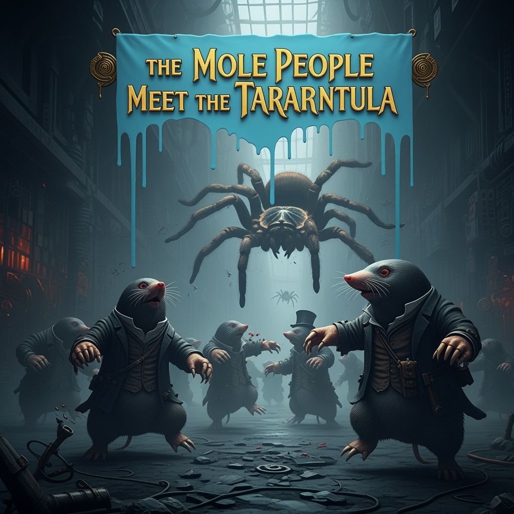 Mole People Meet Tarantula in Sci-Fi Horror Style