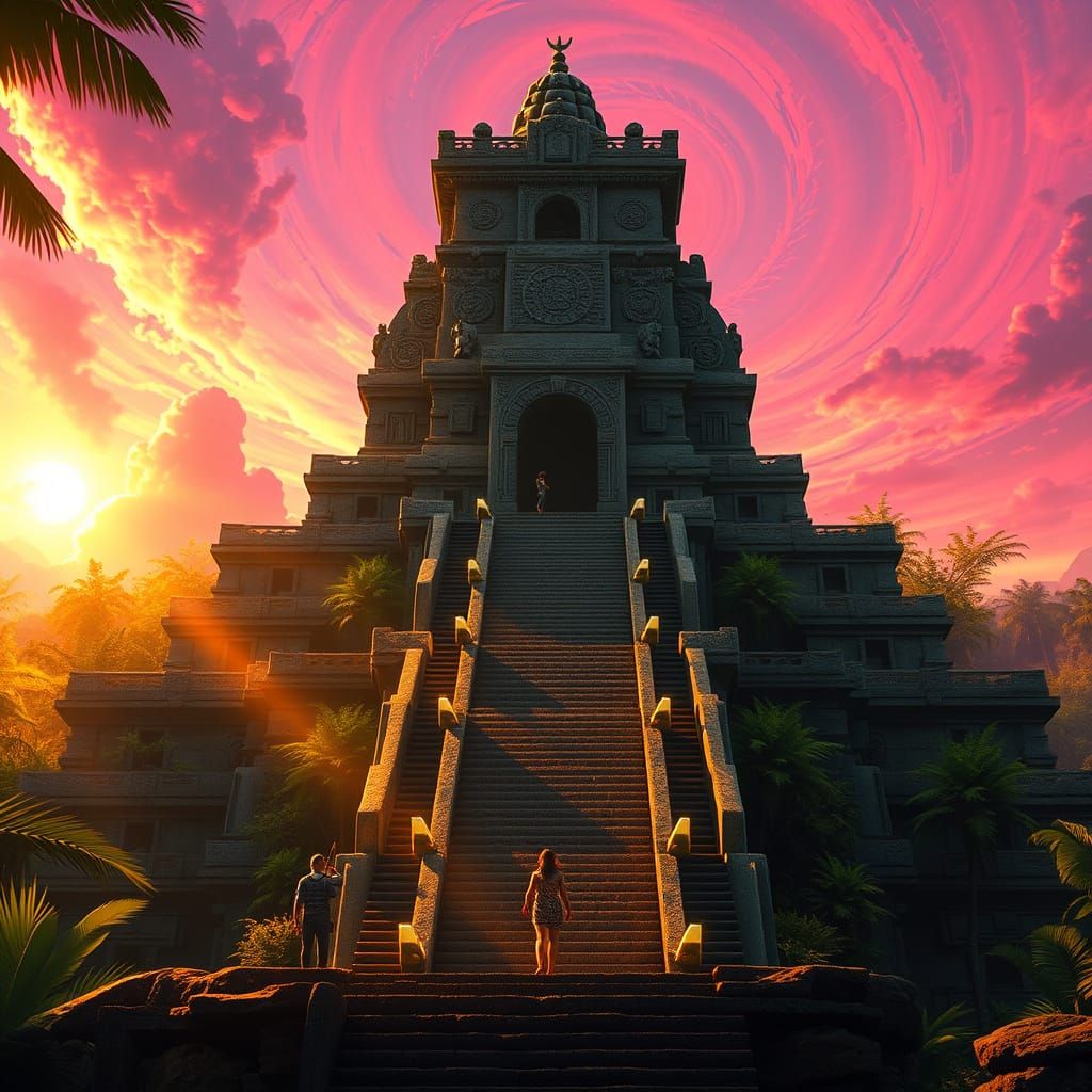 Ancient Mesoamerican Temple Rises from Tropical Jungle in Az...