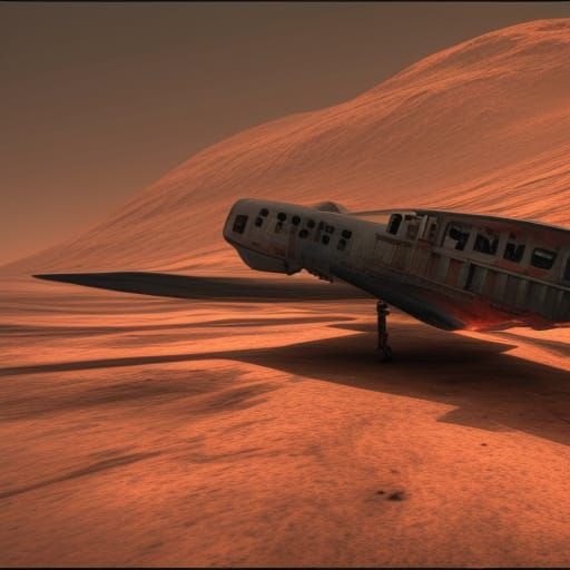 Abandoned Plane on Mars