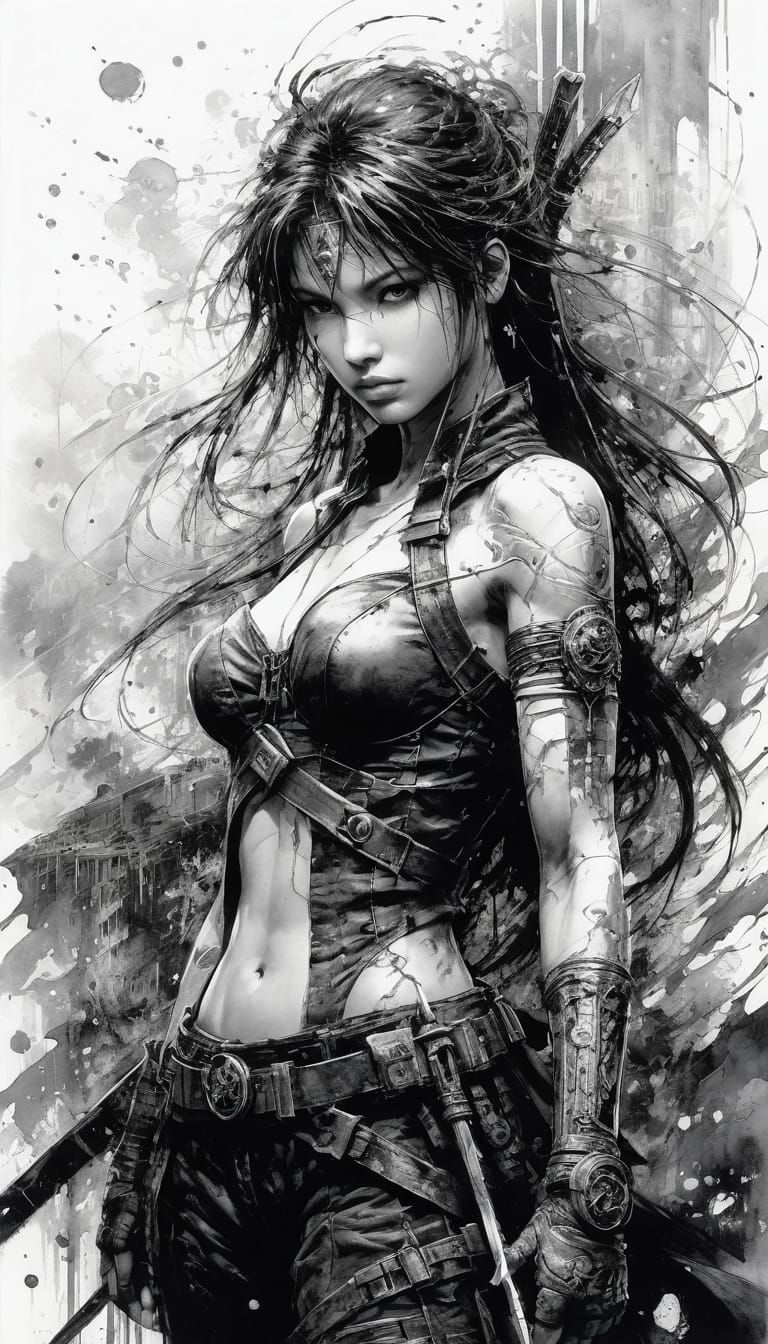 Abstract Black and White Fine Art Composition