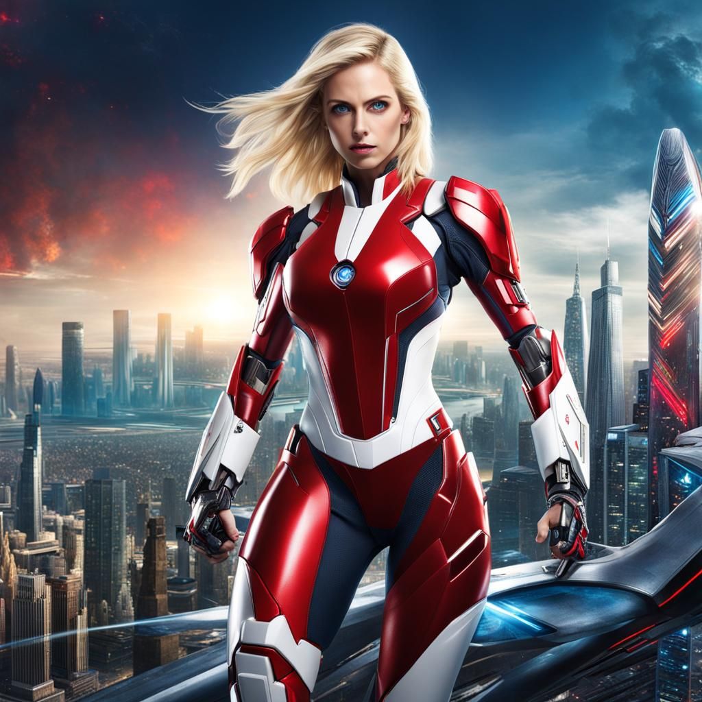 Futuristic Cyborg Fighter in High Definition