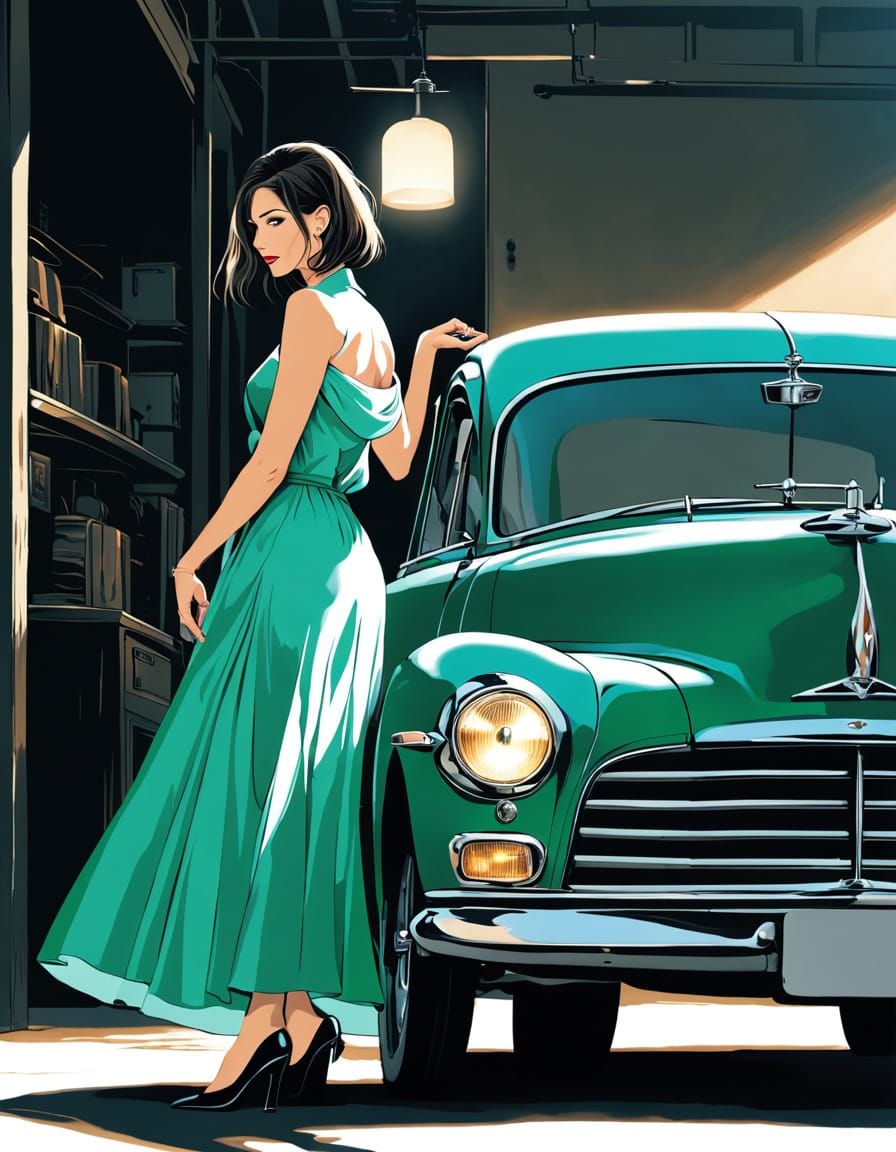 Vintage Glamour in a Garage of Timeless Machines