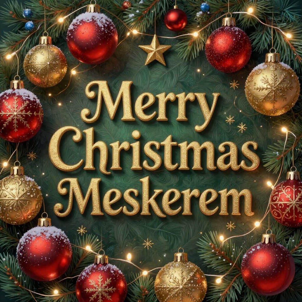 Merry Christmas Meskerem Festive Decoration 8K