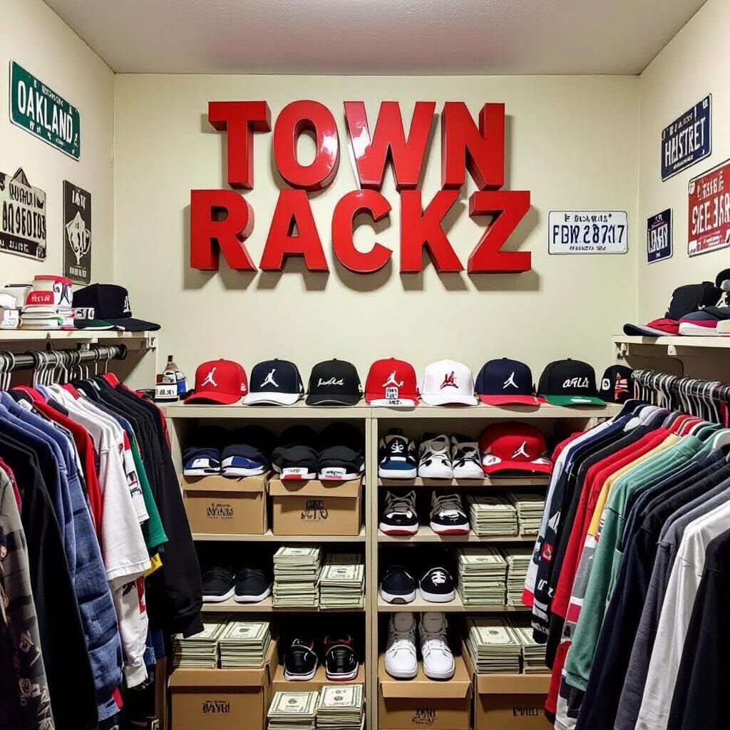 Urban Closet with Designer Brands and Street Signs