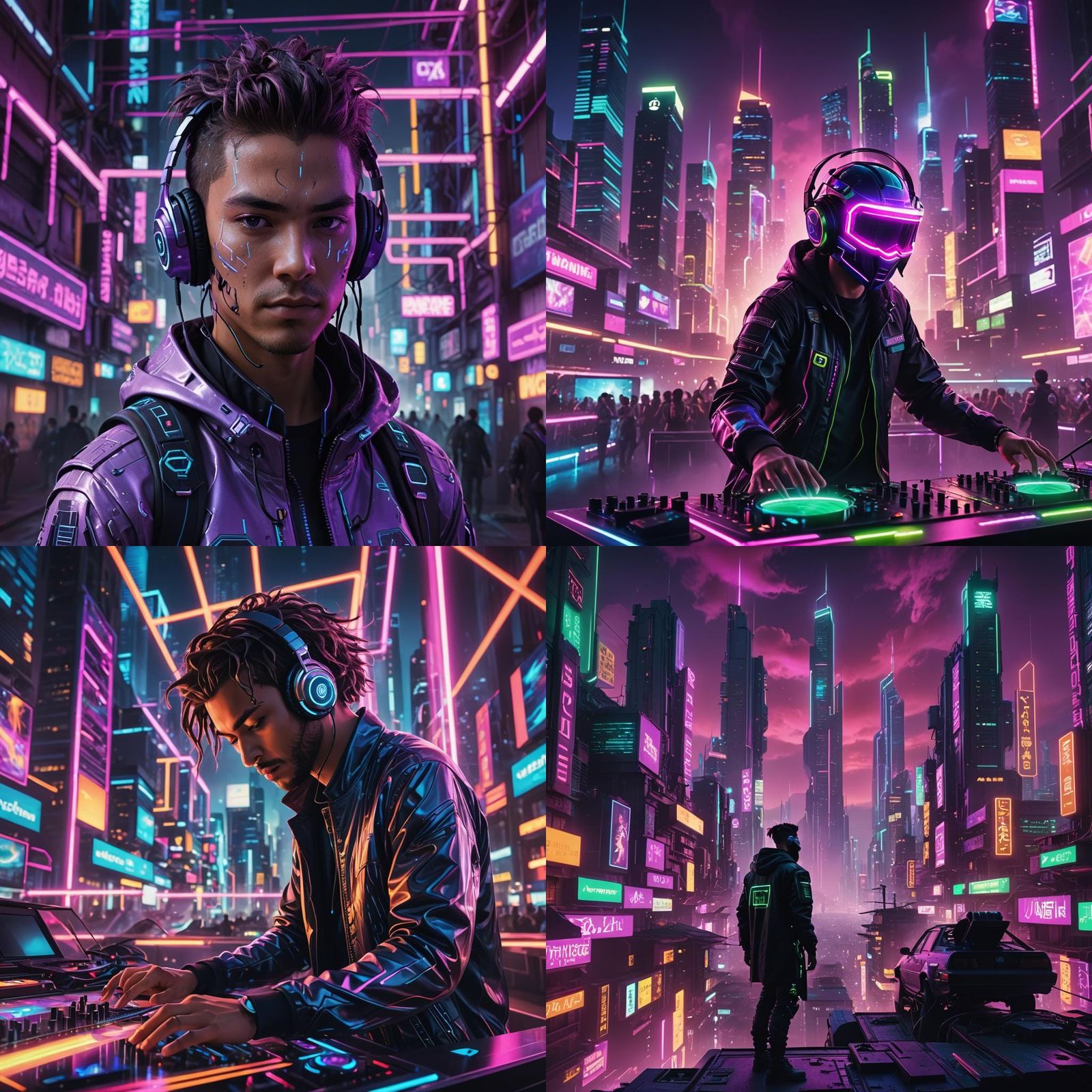 Electronic Music: Detailed Matte Painting in Deep Color