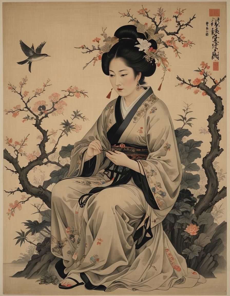 Woman in the Style of Lín Fēngmián