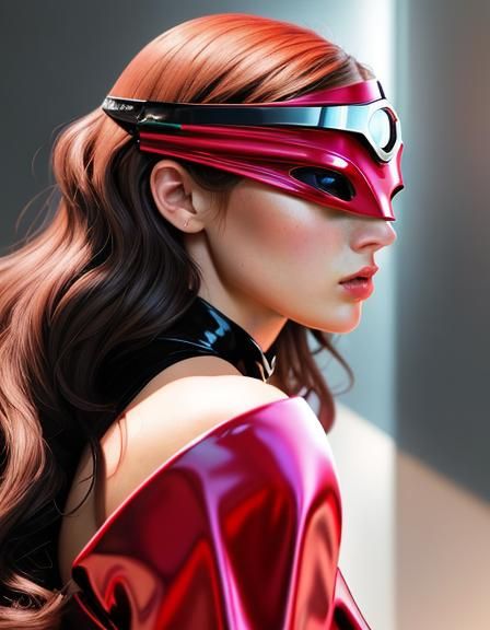 Breathtaking Superheroine in Bold Cinematic Digital Art