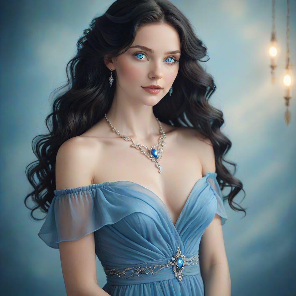 Ethereal Fantasy Portrait in Realistic Style