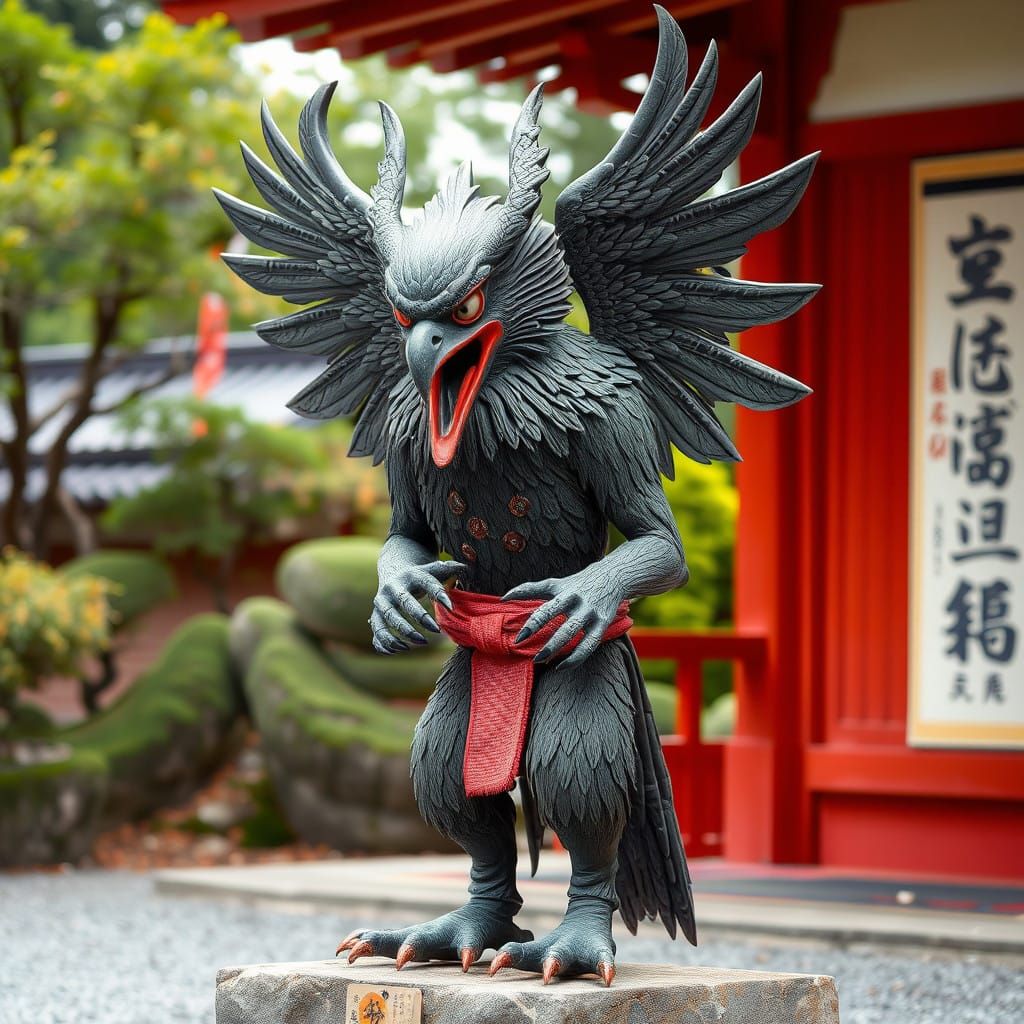 Japanese Tengu Mythology Transformed into Supernatural Being...