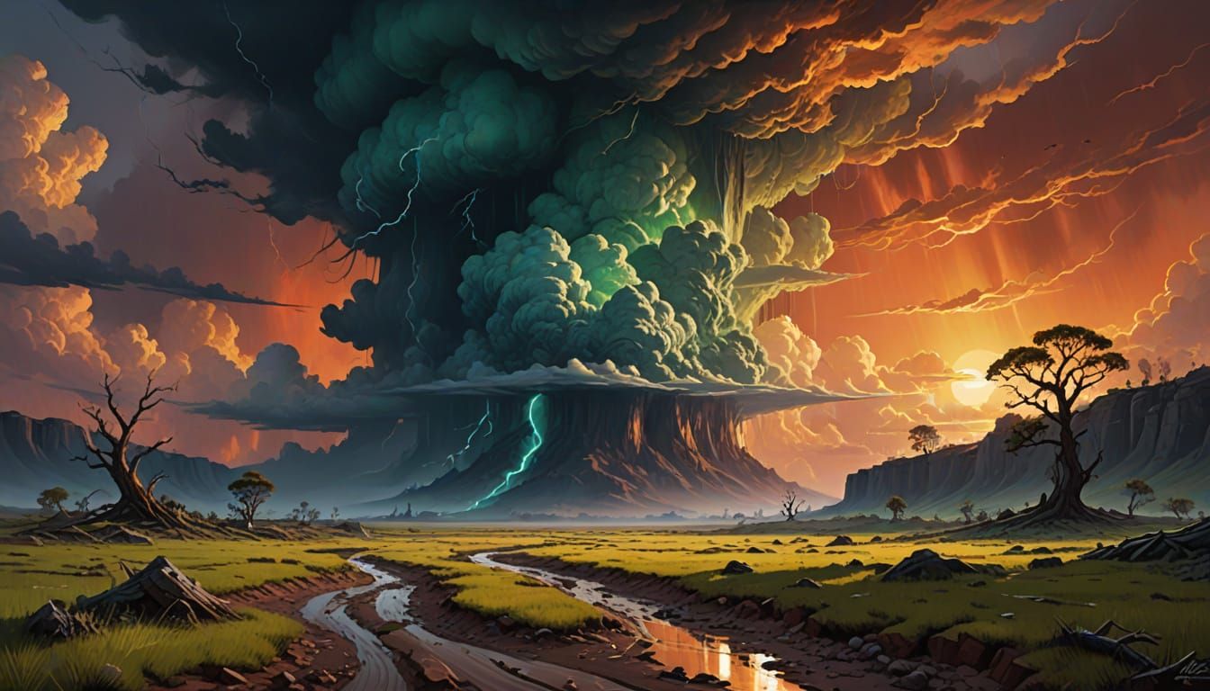 Tense Landscape of Vibrant Contrasts in a World of Unsettlin...