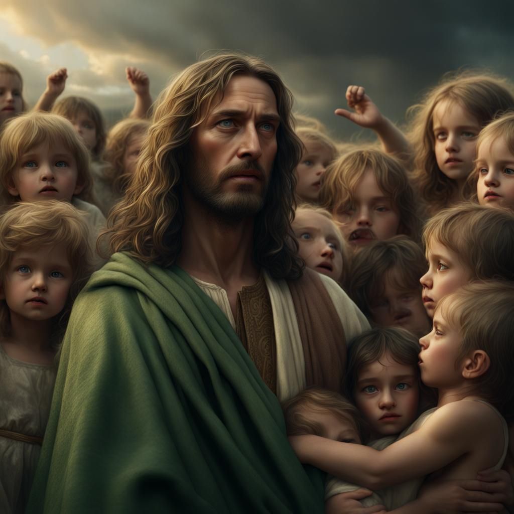 Jesus Weeping Tears Upon the World: Digital Matte Painting