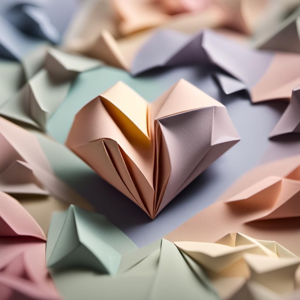 Origami Heart in Ashes: Papercraft of Love and Loss