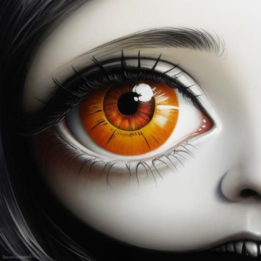 Surreal Fried Egg Fish Hybrid with Enormous Eyes