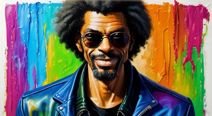 Smiling Performer in NYC: Watercolor Pop Art