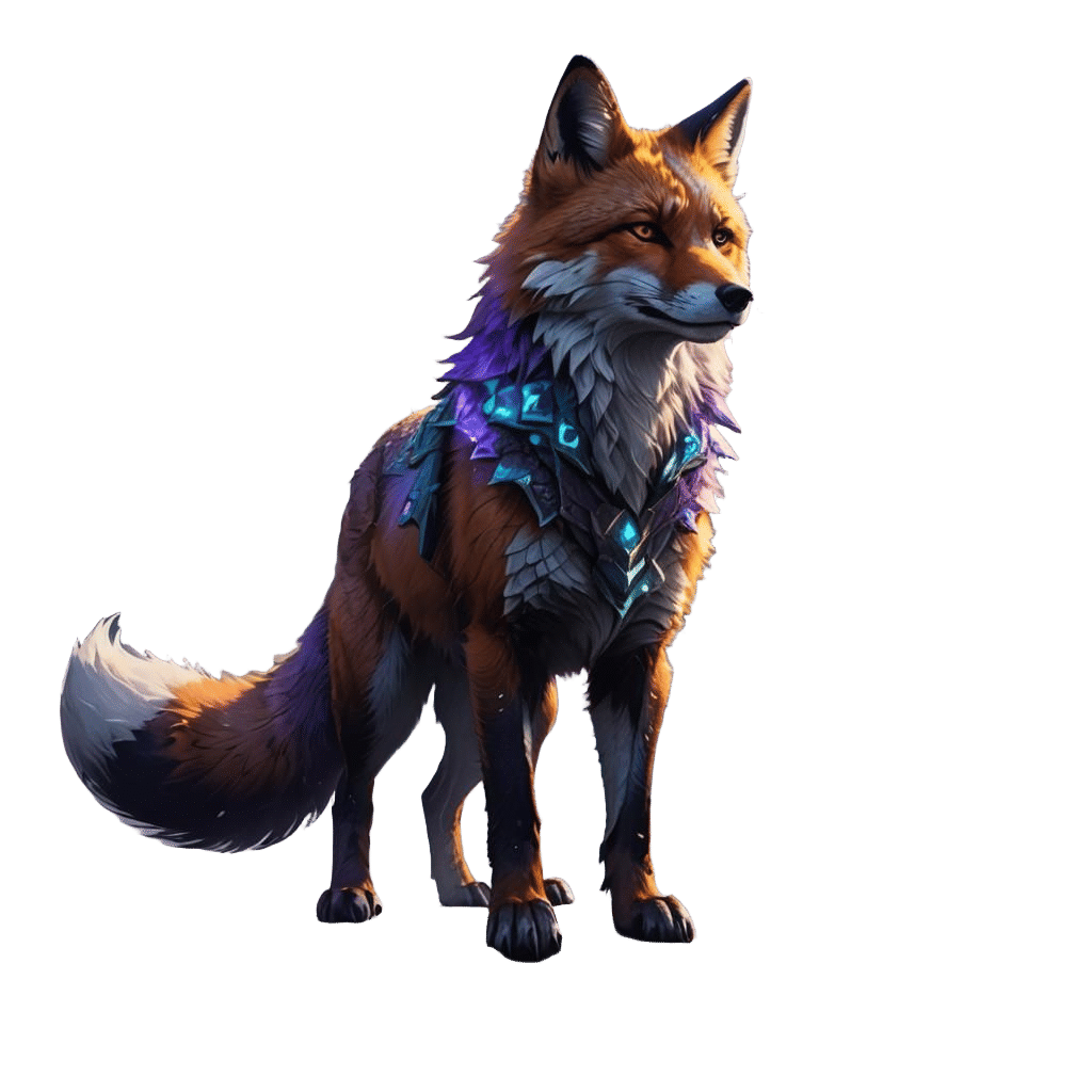 Detailed Matte Painting of a War Fox