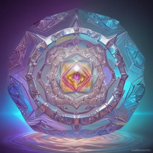 Fibonacci Sequence in Diamond: Hyperrealistic Concept Art