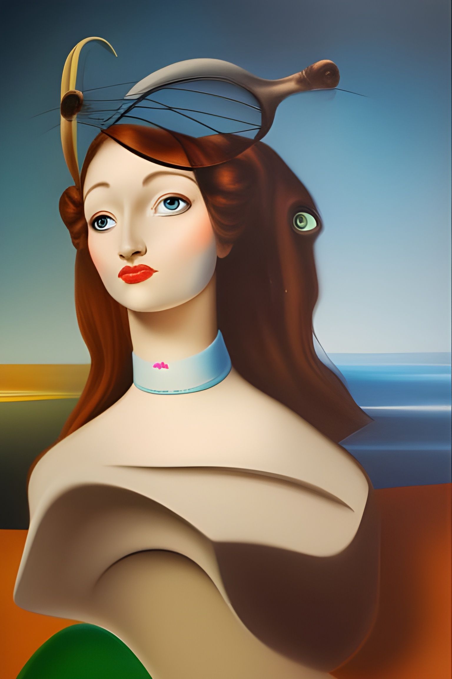 Ada Lovelace Surreal Portrait in Dali Style